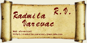 Radmila Varevac vizit kartica